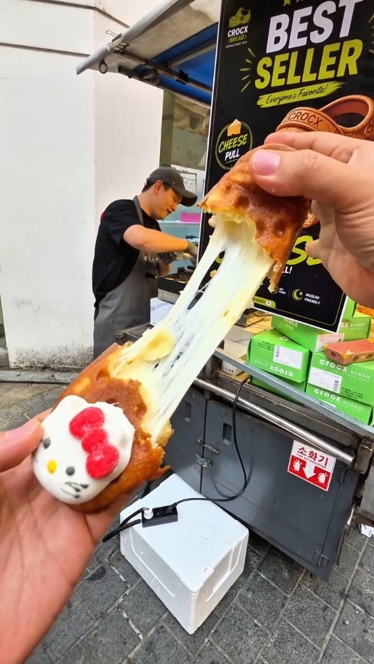 Myeongdong's Viral Crocs-Shaped Cheese Bread