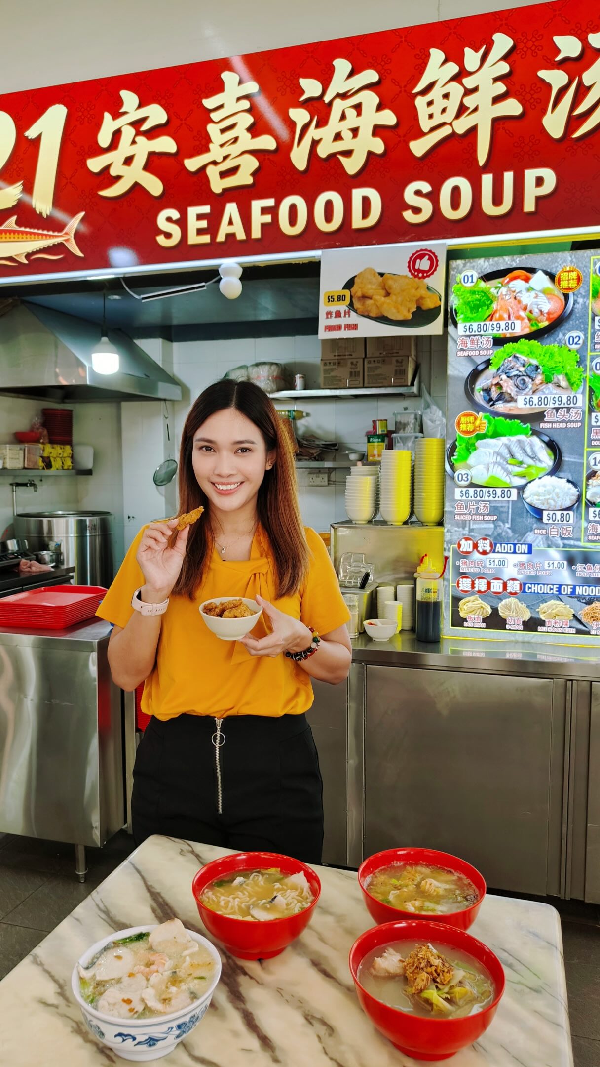 Singapore Kopitiam's Popular Seafood Noodle Soups