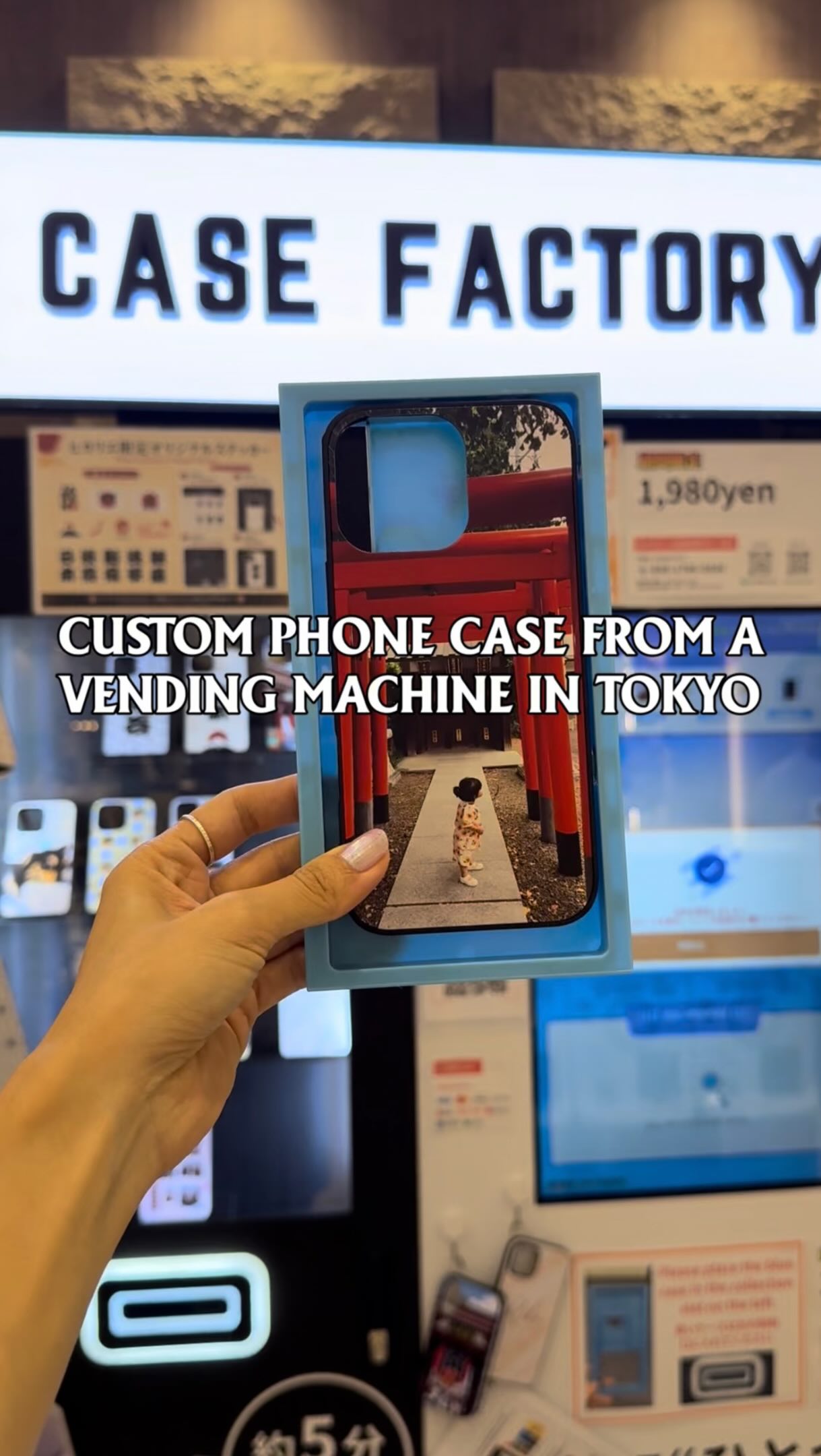 Custom Phone Case Vending Machine in Tokyo