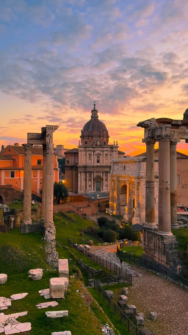 Sunrise Over The Roman Forum