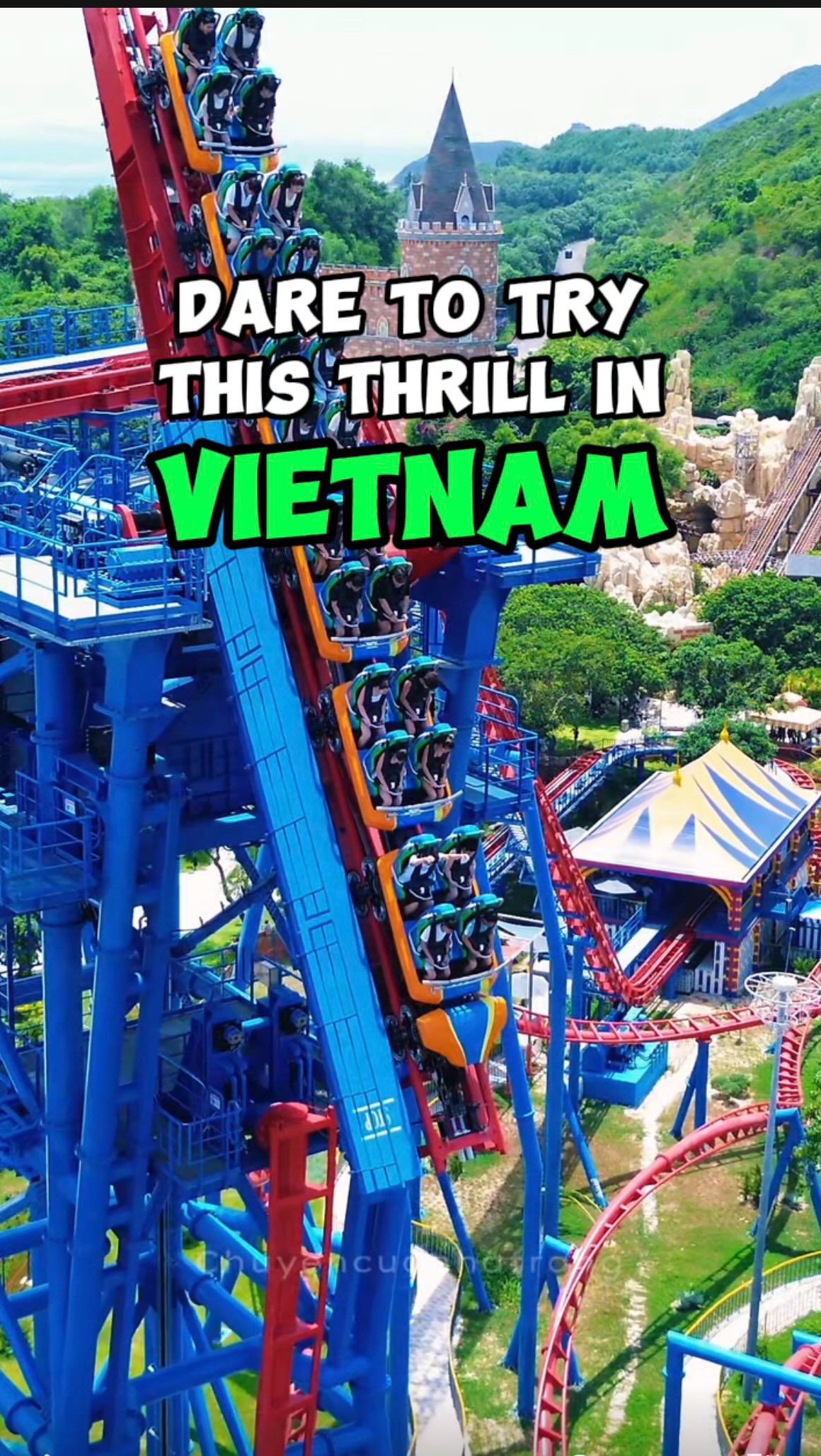 Thrilling Rollercoaster Ride at VinWonders Nha Trang