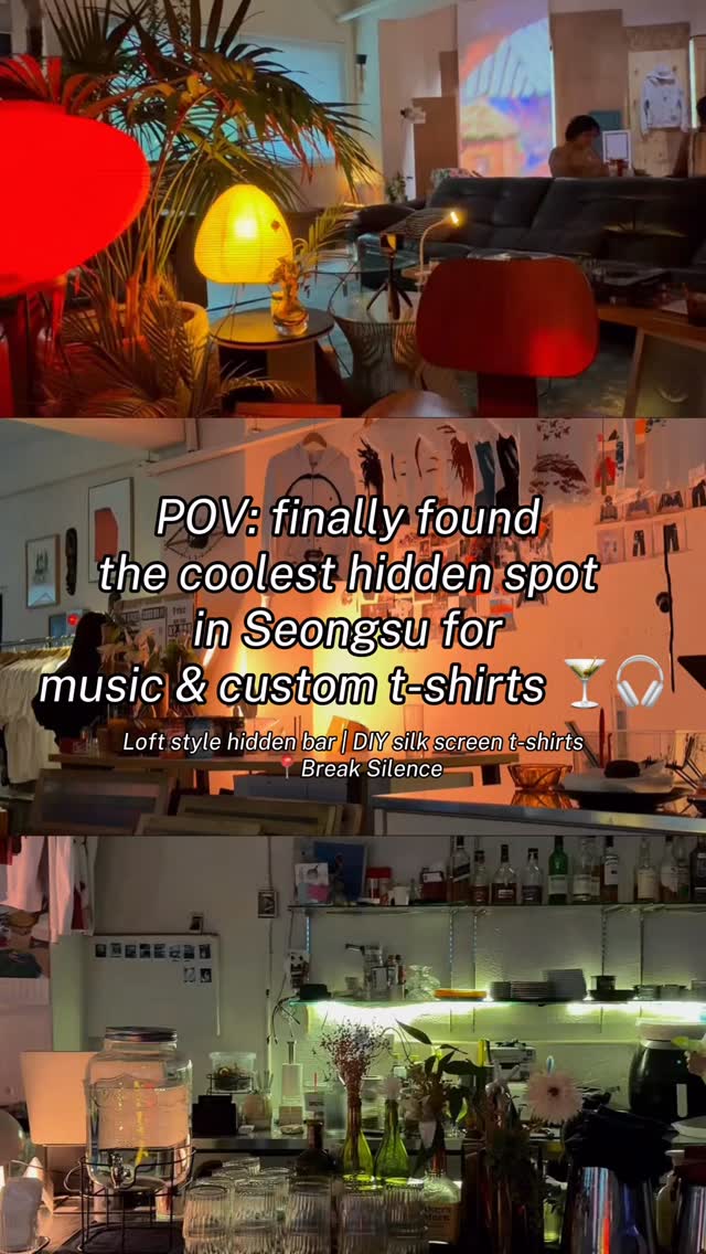 Seongsu Spot: Drinks, Music, and Custom T-Shirts