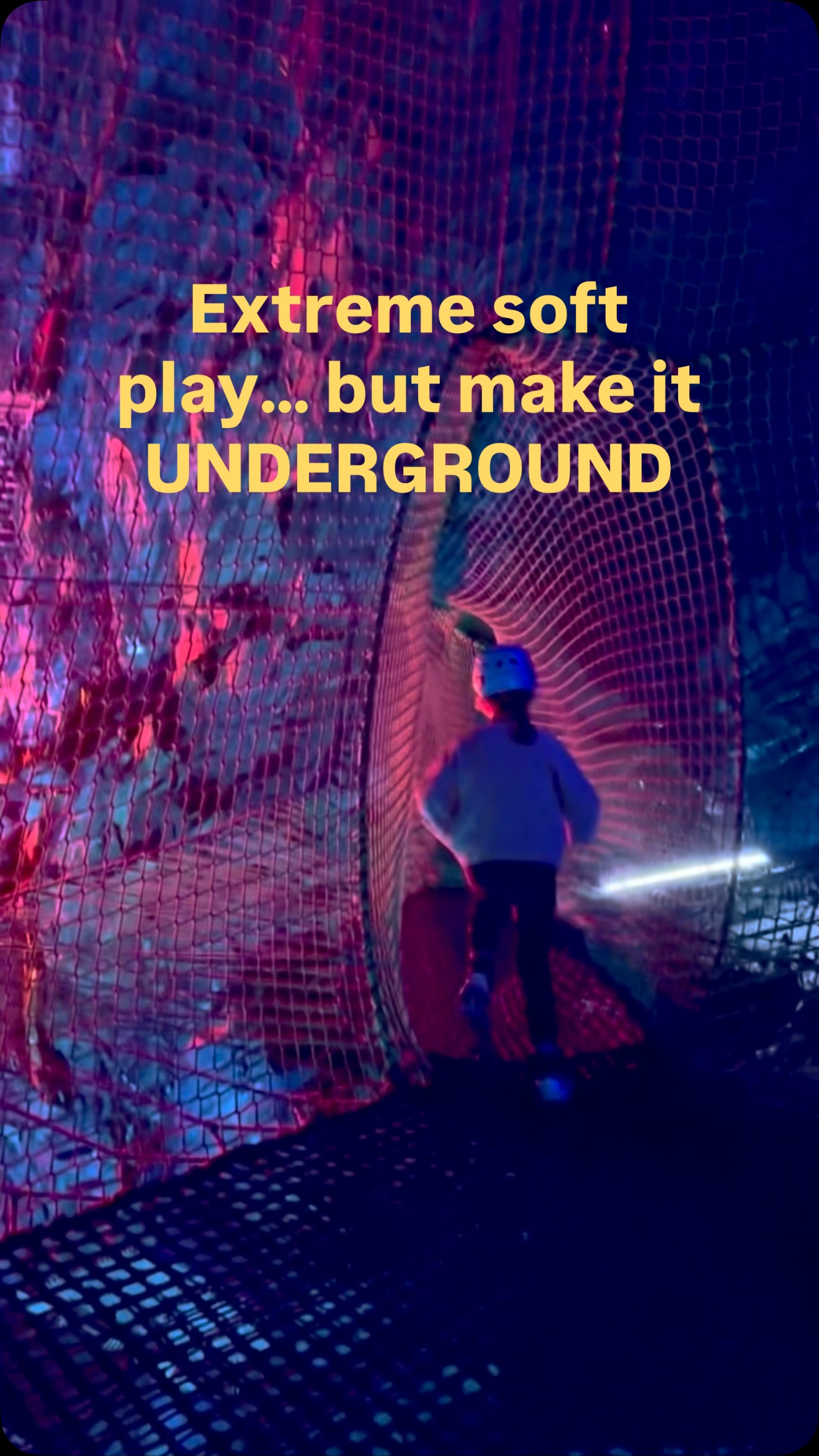 Underground Neon Net Park in Slate Mine