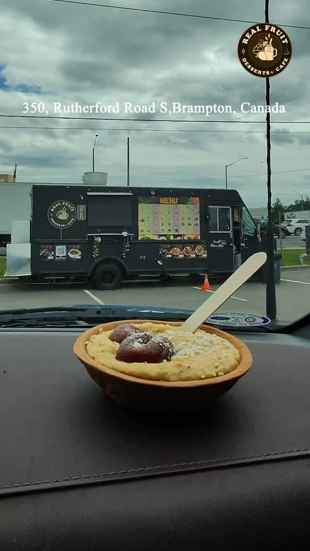 Real Fruit Dessert Cafe Food Truck Serves Rabdi Gulab Jamun