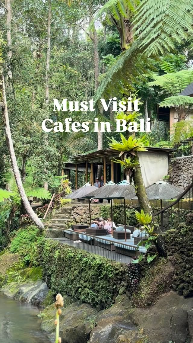 Ubud Cafe Overlooks Ravine, Waterfall, and River