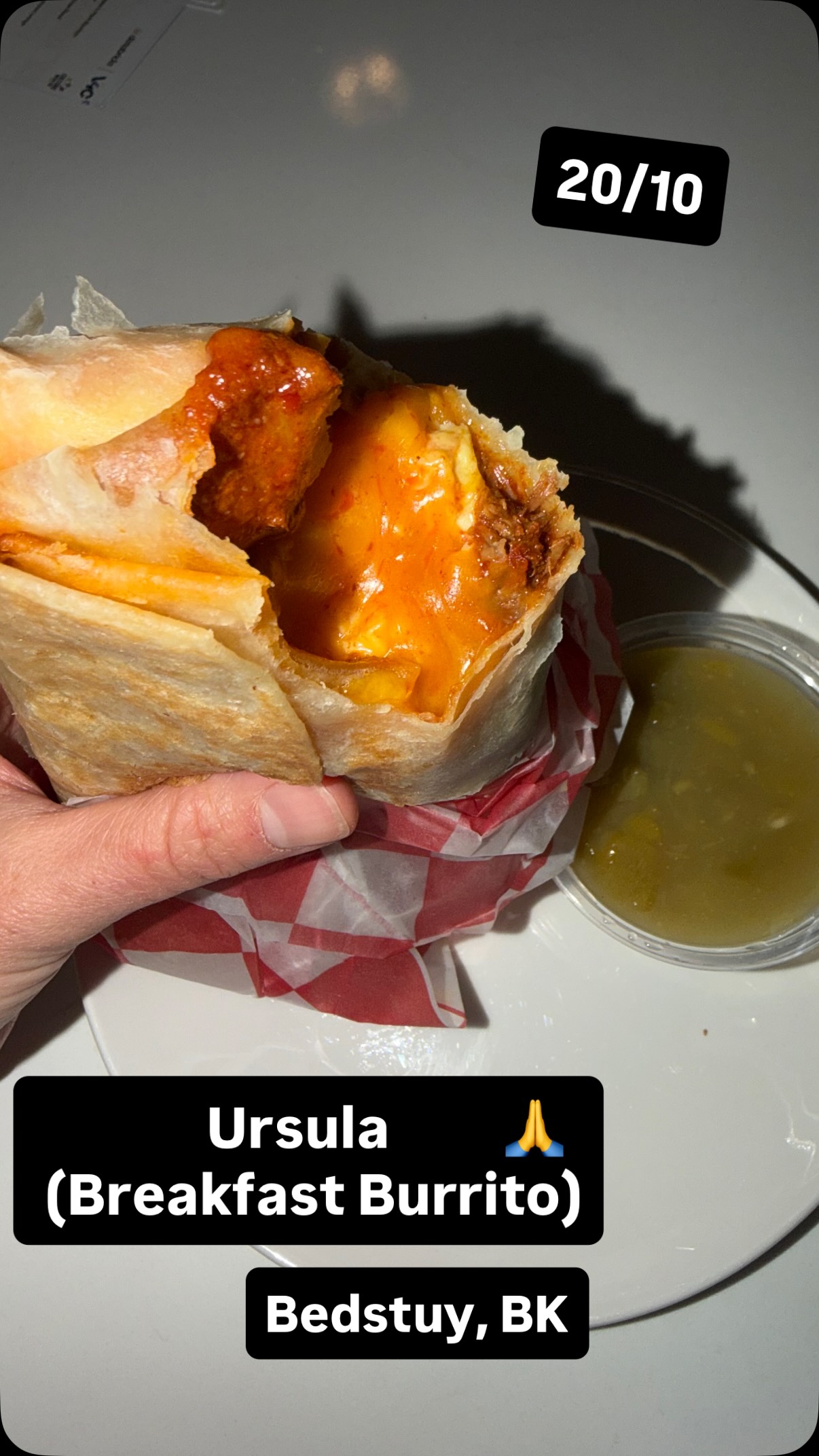 Ursula Brooklyn's Highly Rated Breakfast Burrito