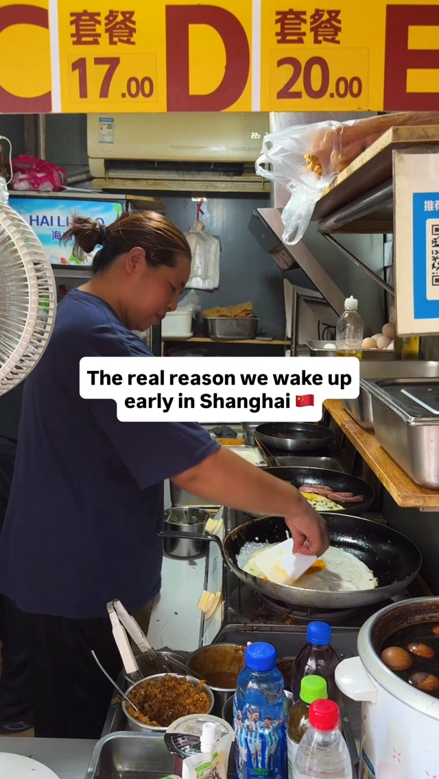Shanghai's Popular Street Food Pancakes