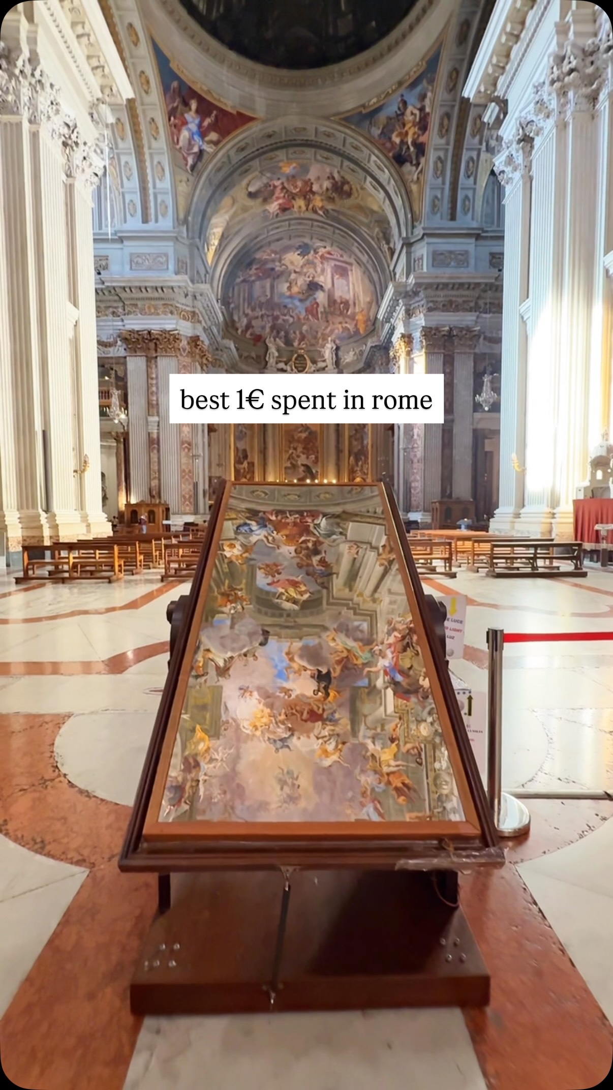 Rome Church Features Trompe-L'oeil Dome And Mirror
