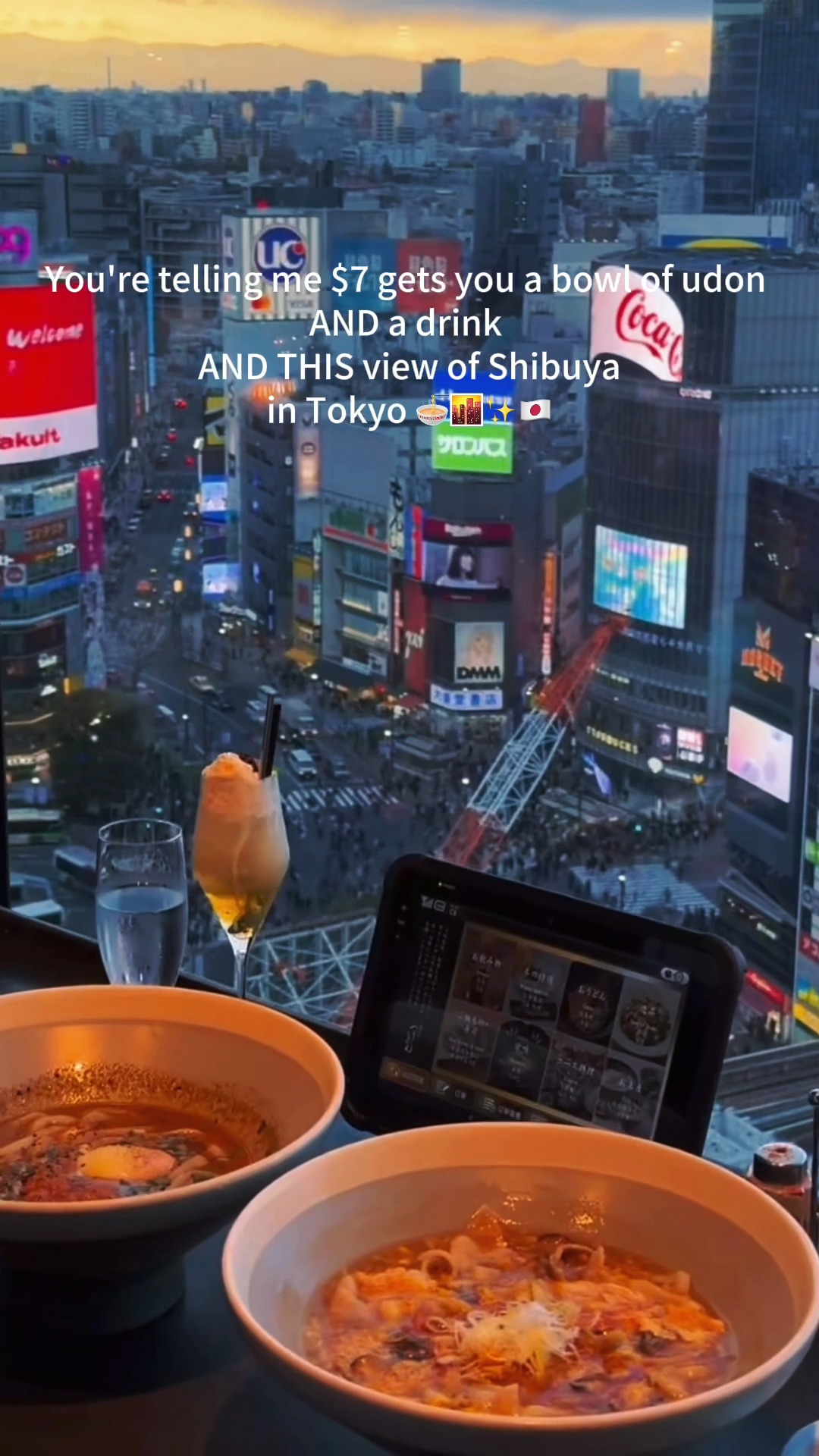 Udon and Shibuya Views for Under $10