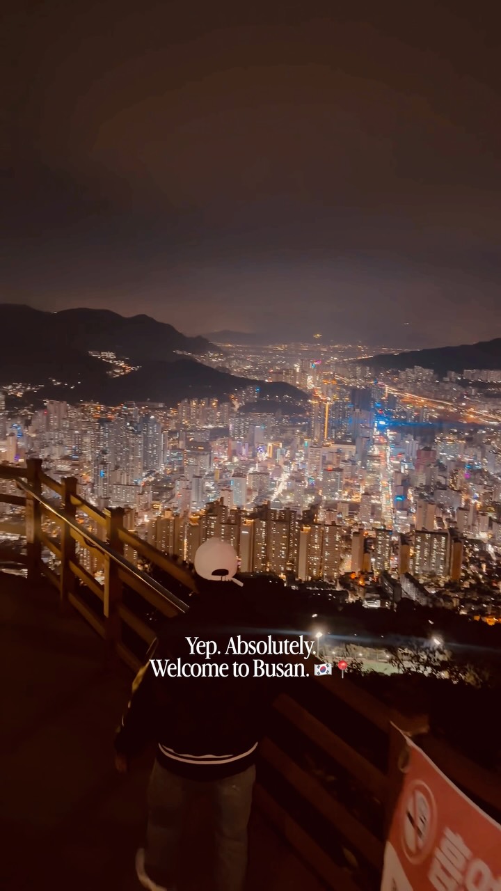 Busan's Nighttime Views From Hwangnyeongsan Mountain