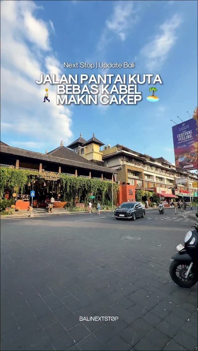 Kuta Beach Road Now Cable-Free for Enjoyable Strolls
