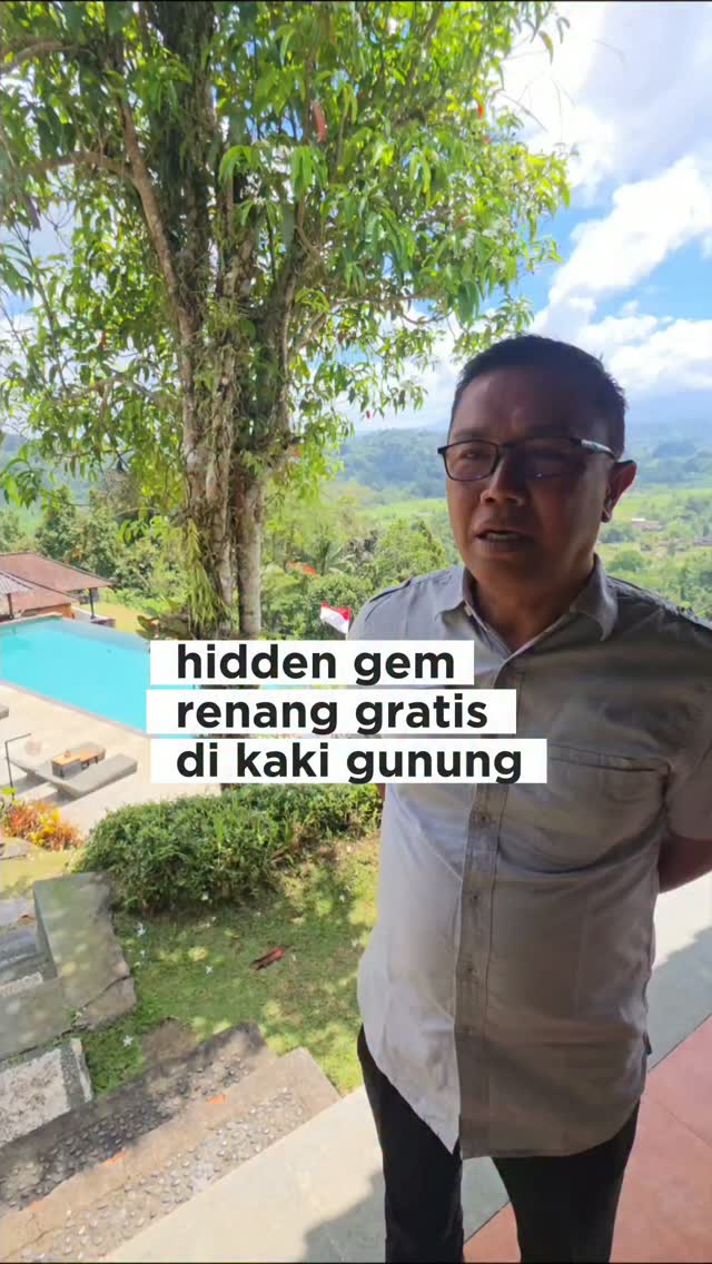 Free Swimming at Mount Agung's Base