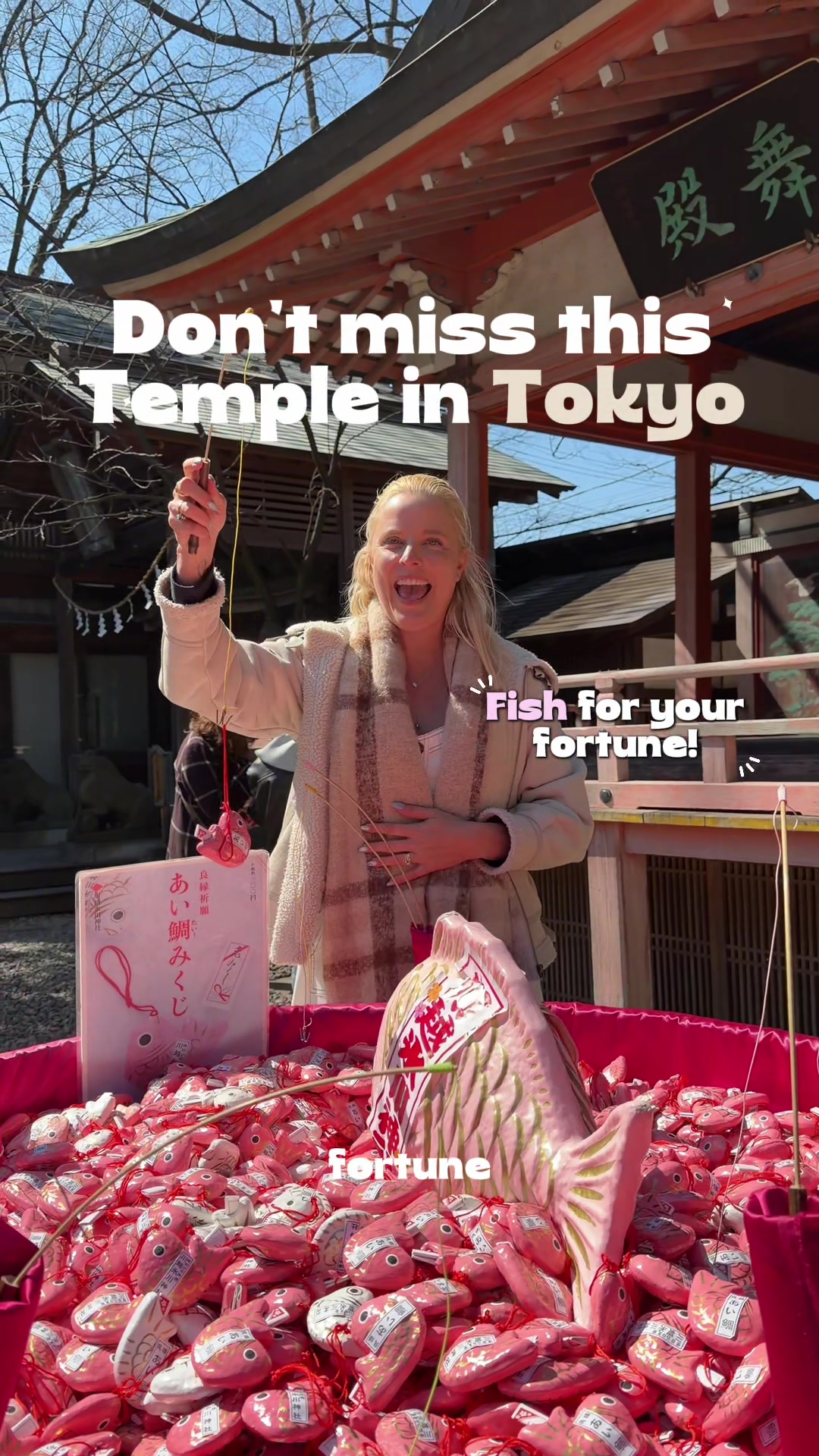 Shrine Fishing For Fortunes Near Tokyo
