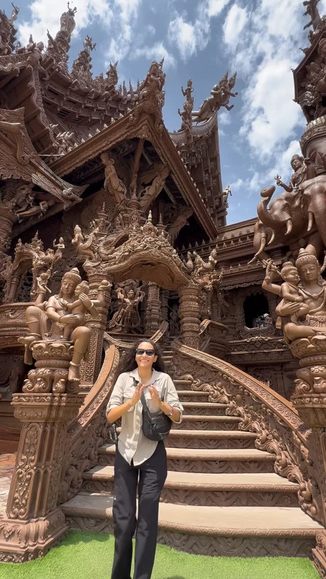 Intricately Carved Wooden Sanctuary Still Under Construction