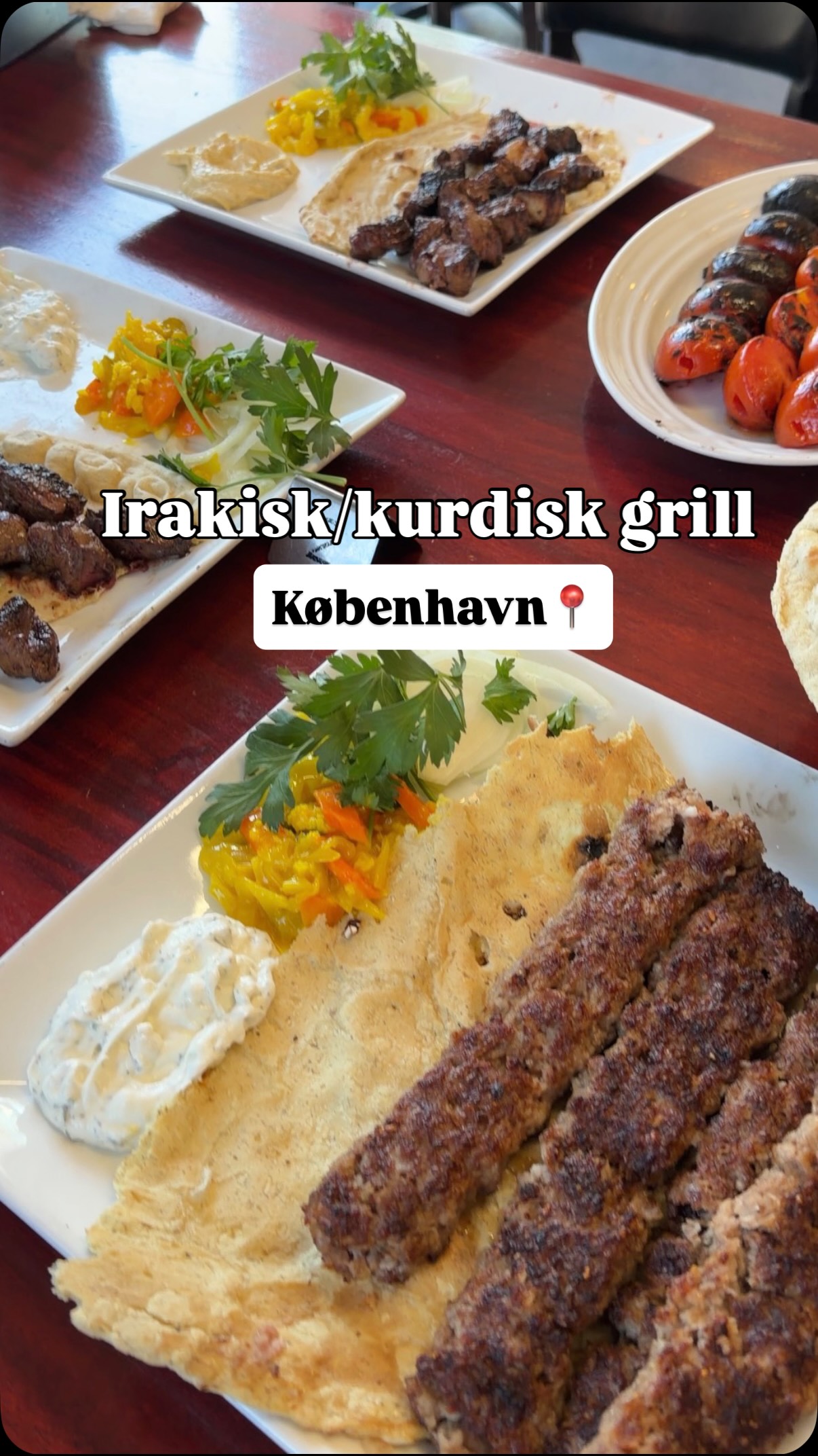 Iraqi Grill Restaurant Interior and Kebab Dishes