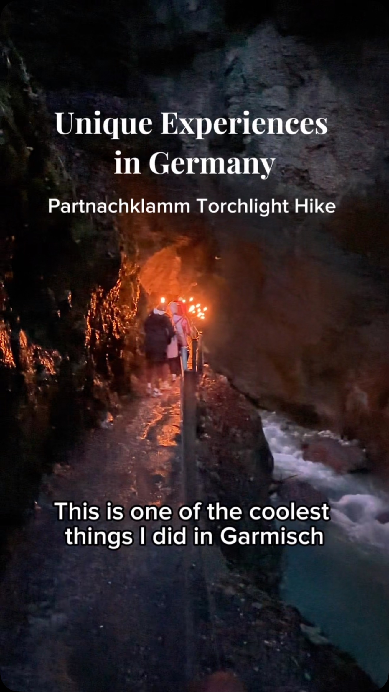 Torchlit Hike Through German Gorge