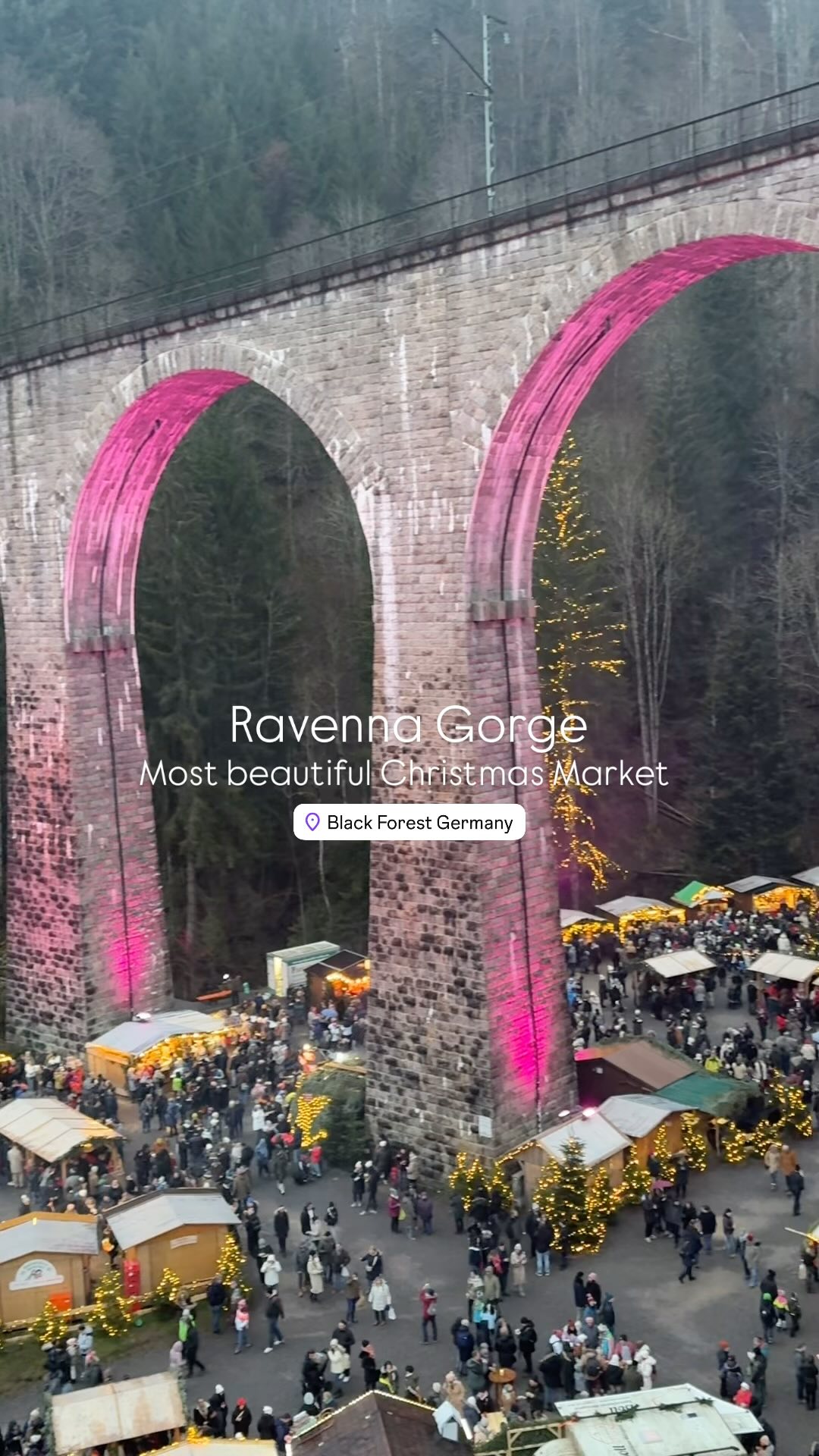 Magical Christmas Market in a Scenic Gorge