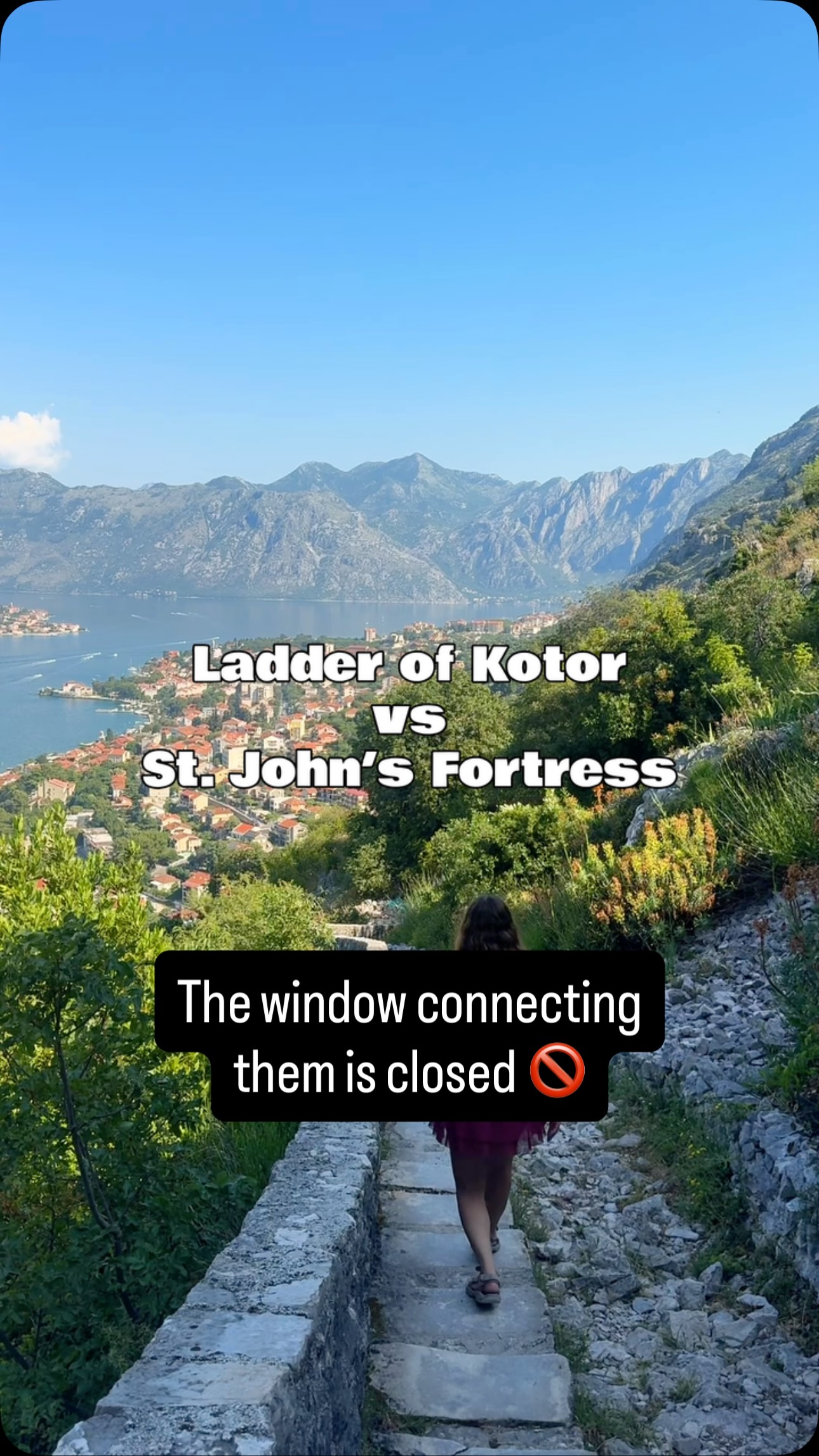 Kotor Fortress Stairs vs. Ladder Of Kotor Hike