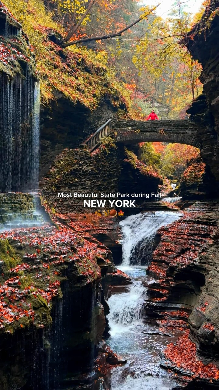 New York Waterfalls And Fall Foliage