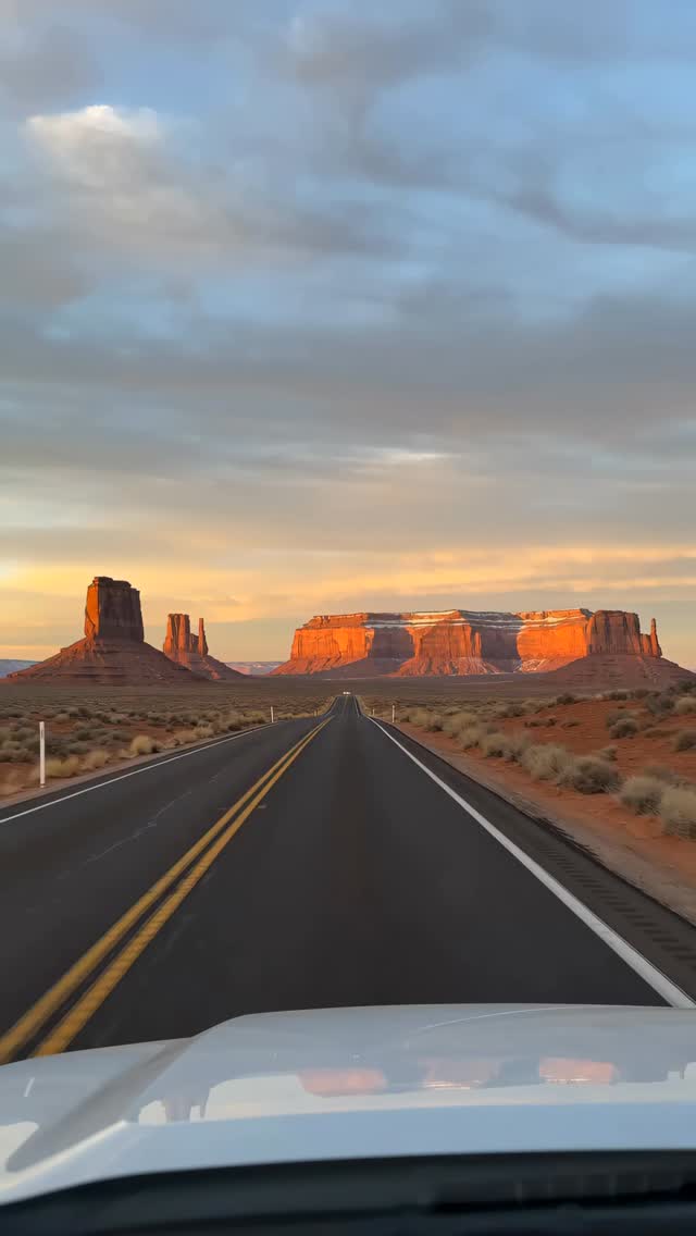 Monument Valley Sunset Desert Road Trip