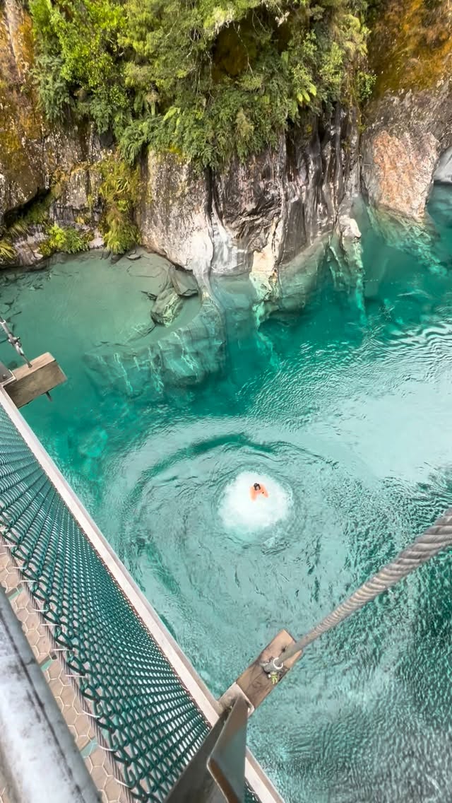 Jumping Into The Secret Blue Pools
