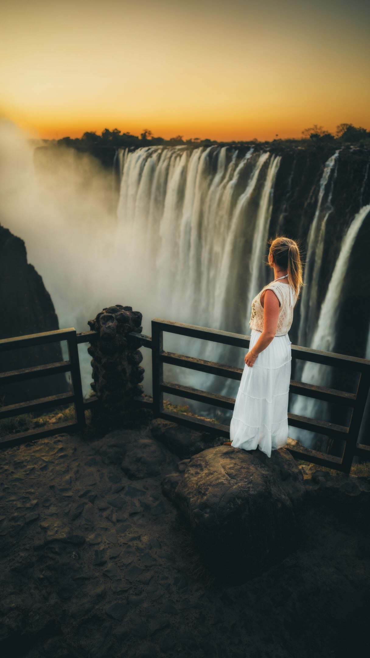 Victoria Falls at Sunset
