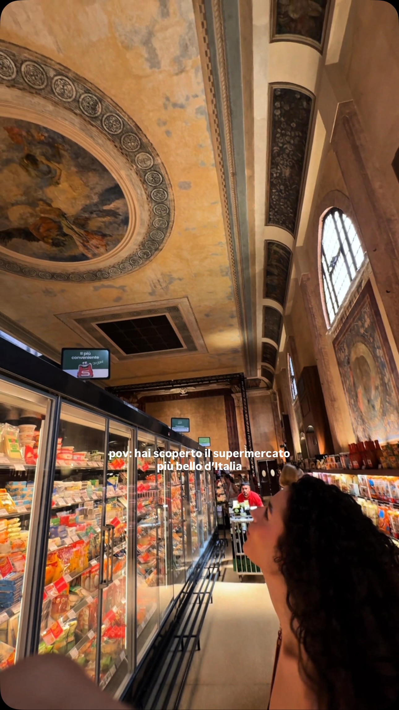Italian Supermarket With Ornate Ceilings