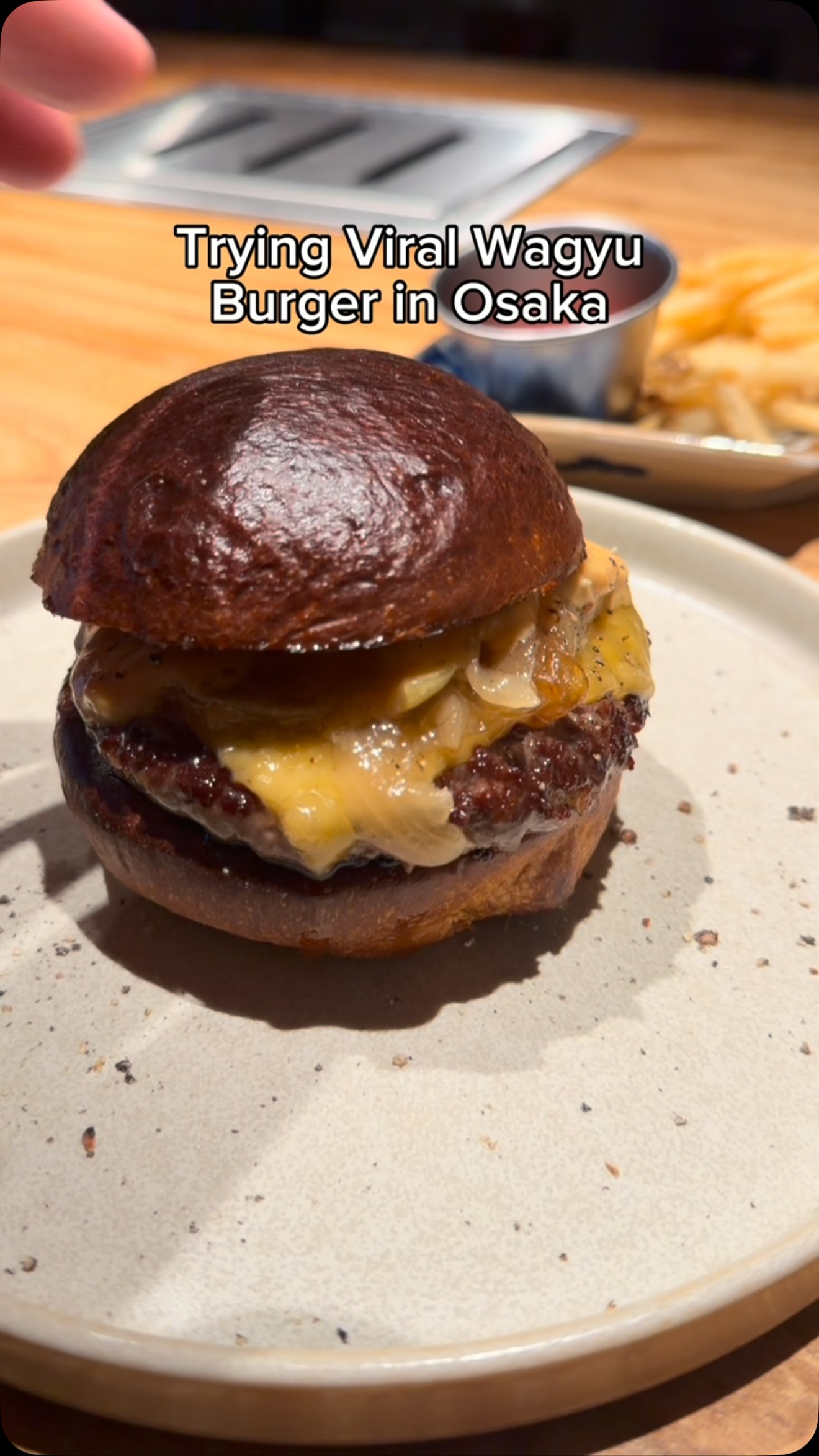 Osaka Restaurant Serves Viral Wagyu Burger