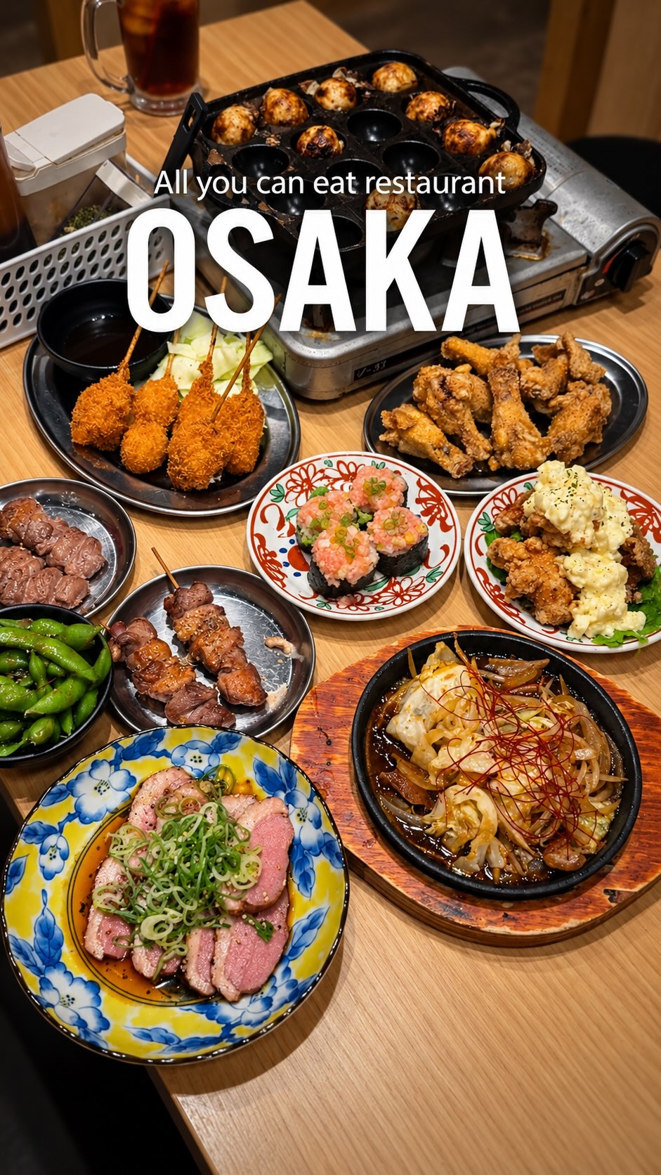 All-You-Can-Eat Izakaya in Osaka