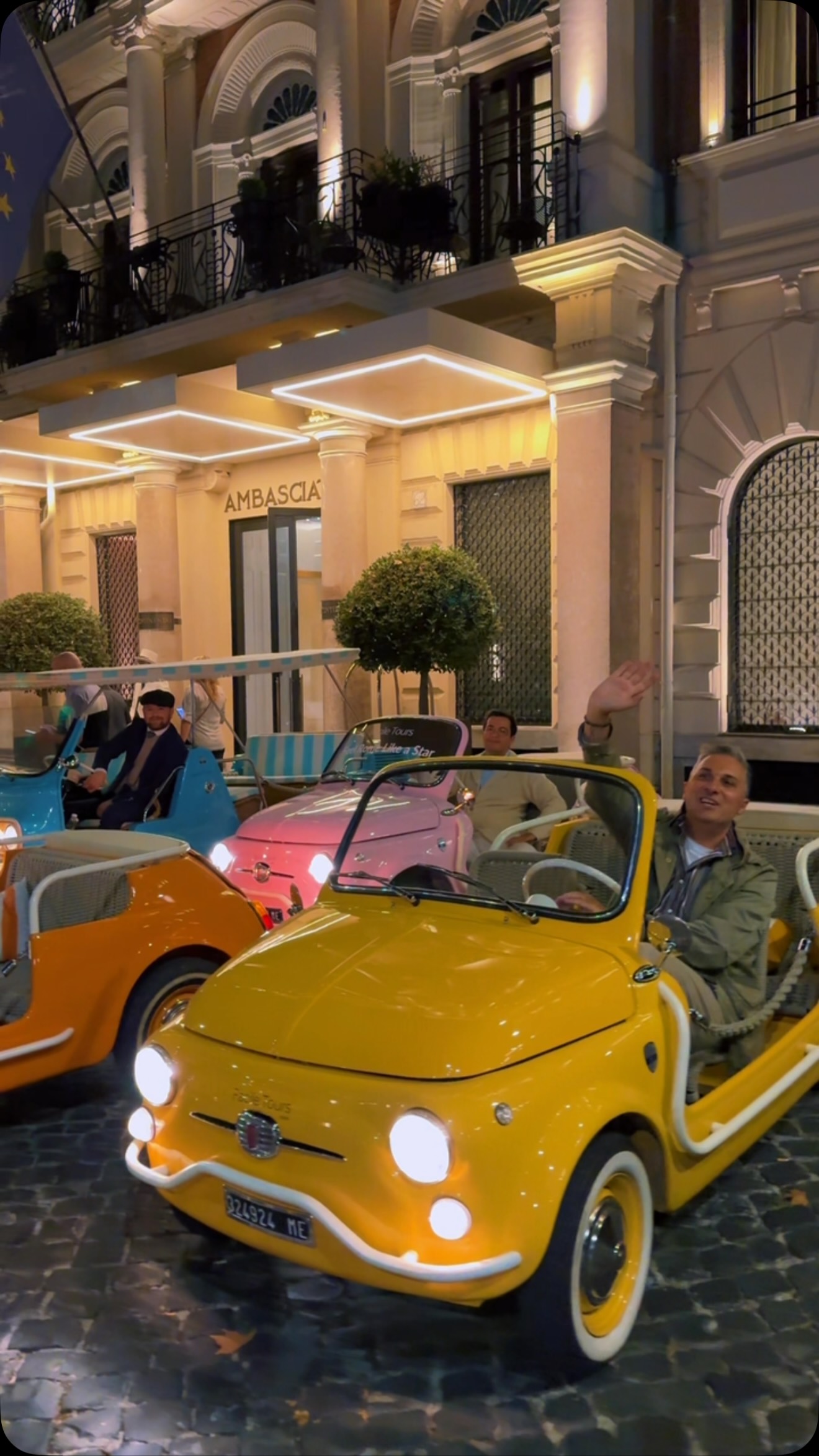Rome's Colorful Fiat 500 Nighttime Tours