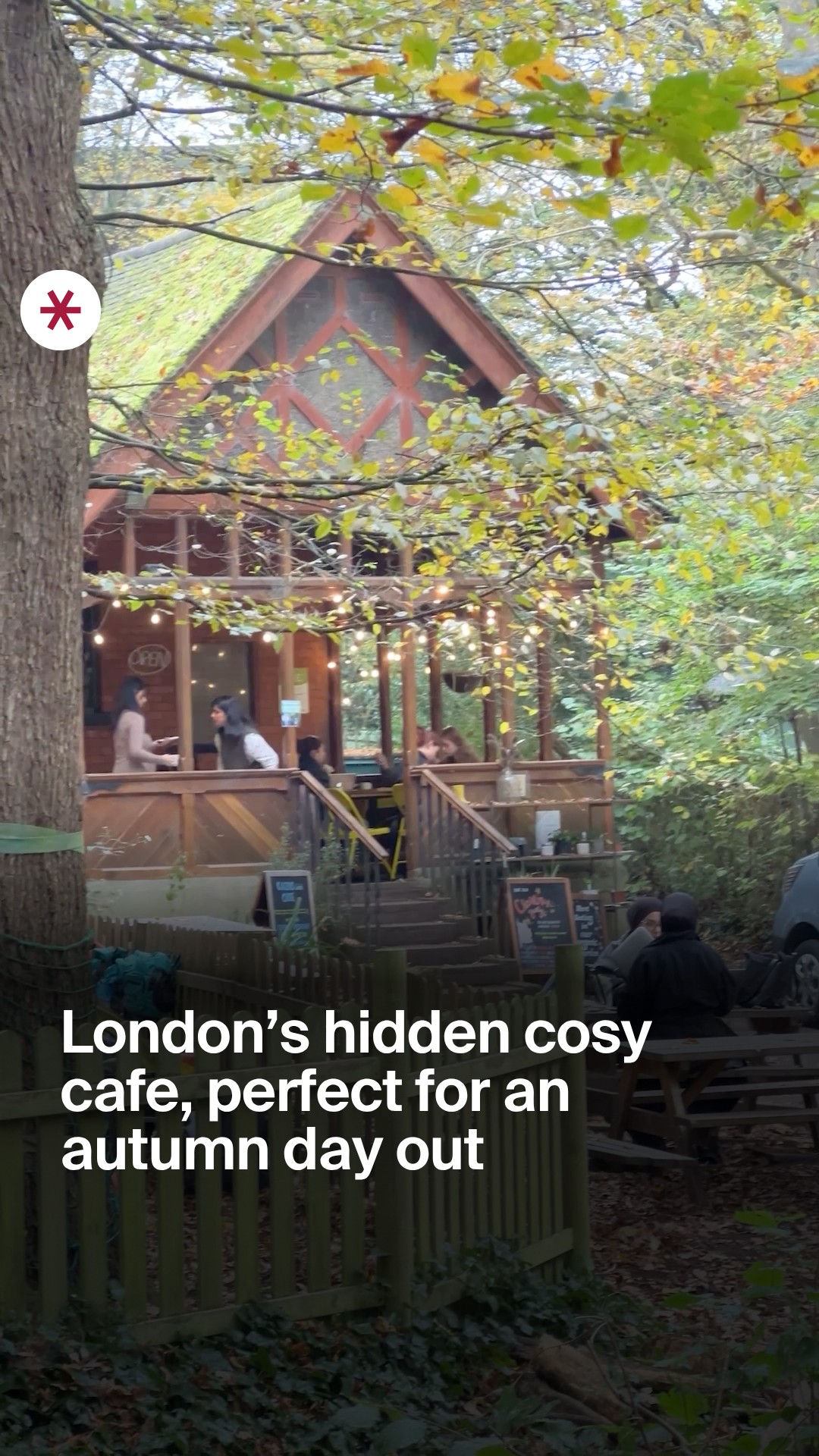 Queen's Wood Cafe: Cozy Cabin Community Garden