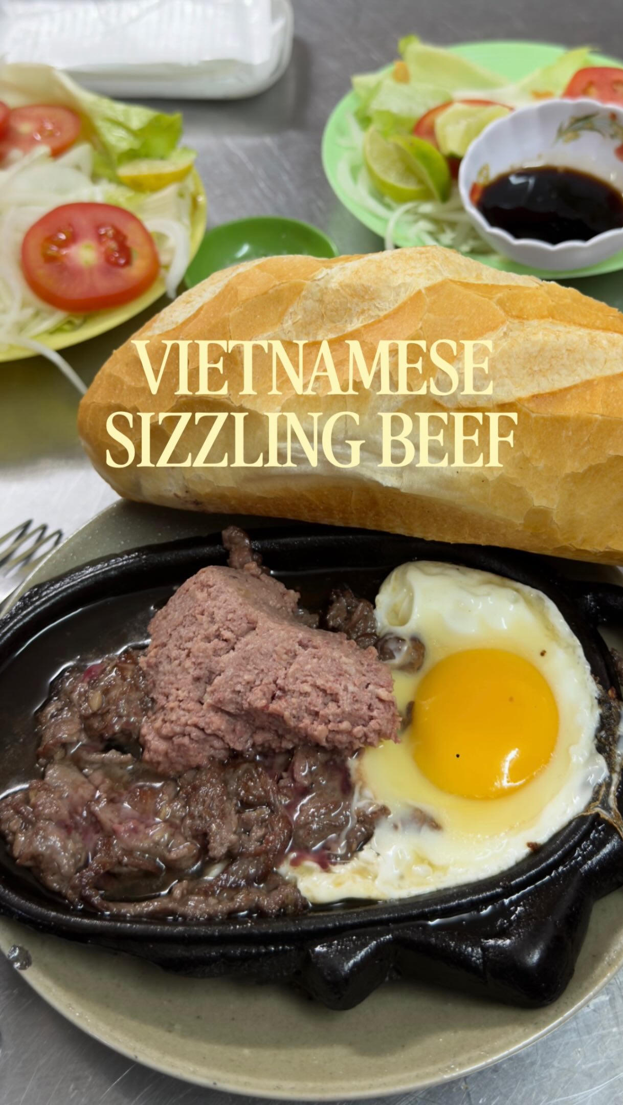 Sizzling Vietnamese Beef Breakfast At Thanh Tuyền