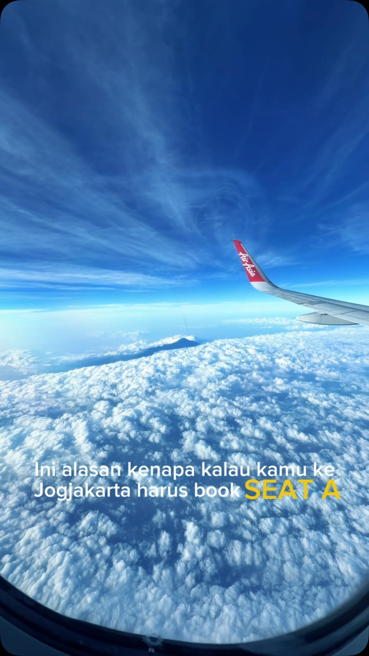 Five Indonesian Mountains Visible From Yogyakarta Flight