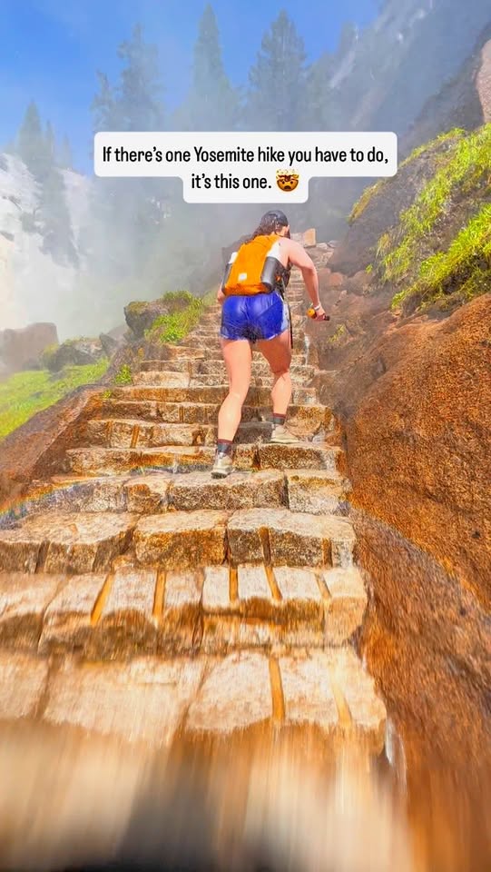 Yosemite's Mist Trail Features Vernal Fall
