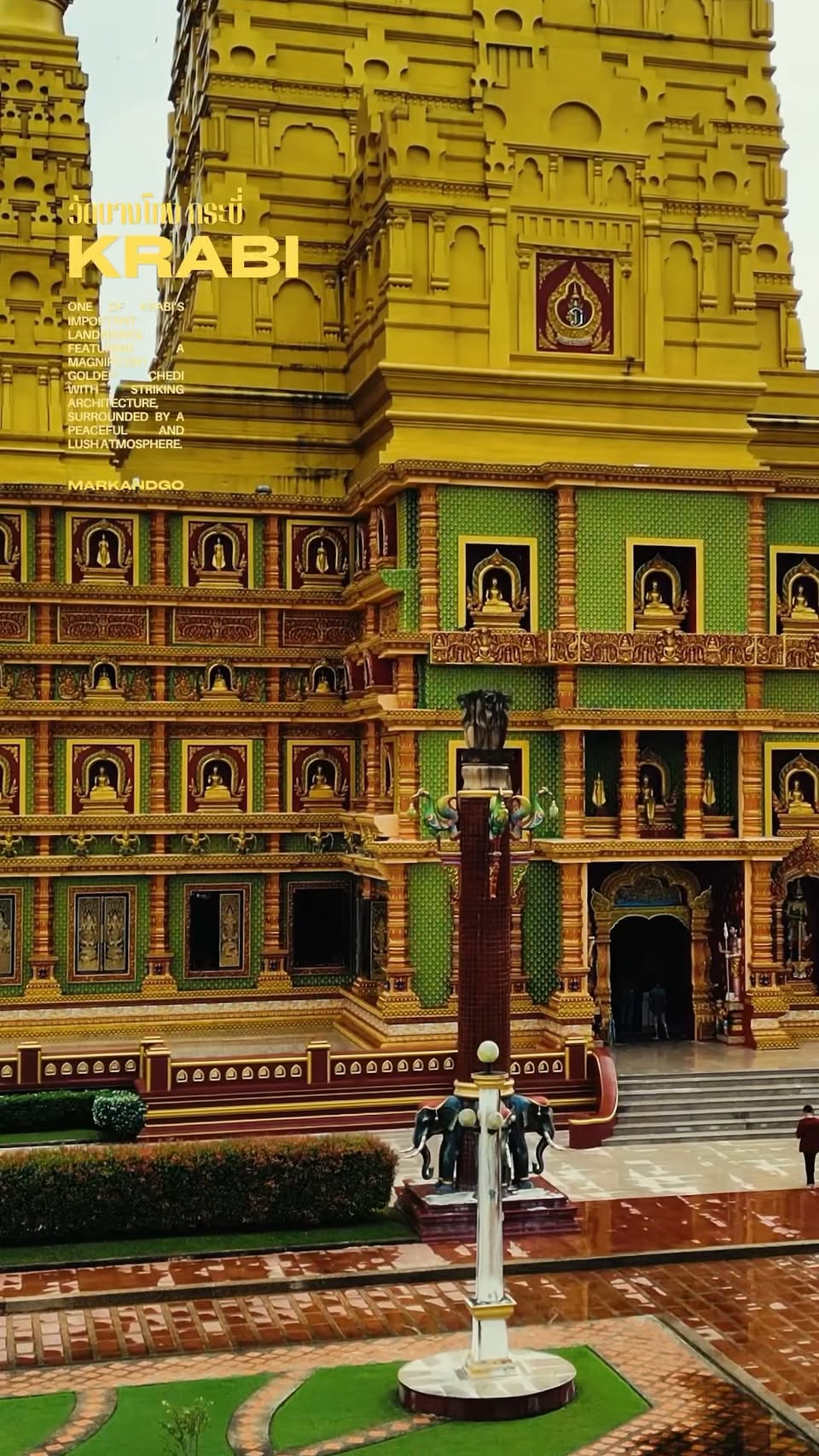 Wat Bang Thong Temple's Golden Chedi and Serene Beauty