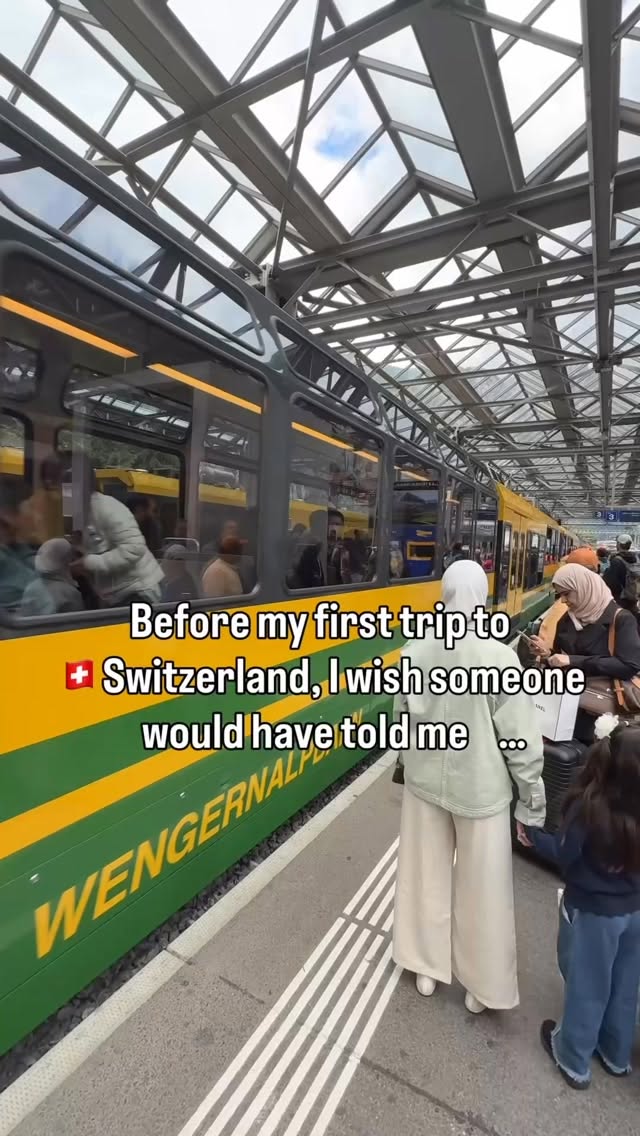 Scenic Swiss Alps Train Ride Near Wengen