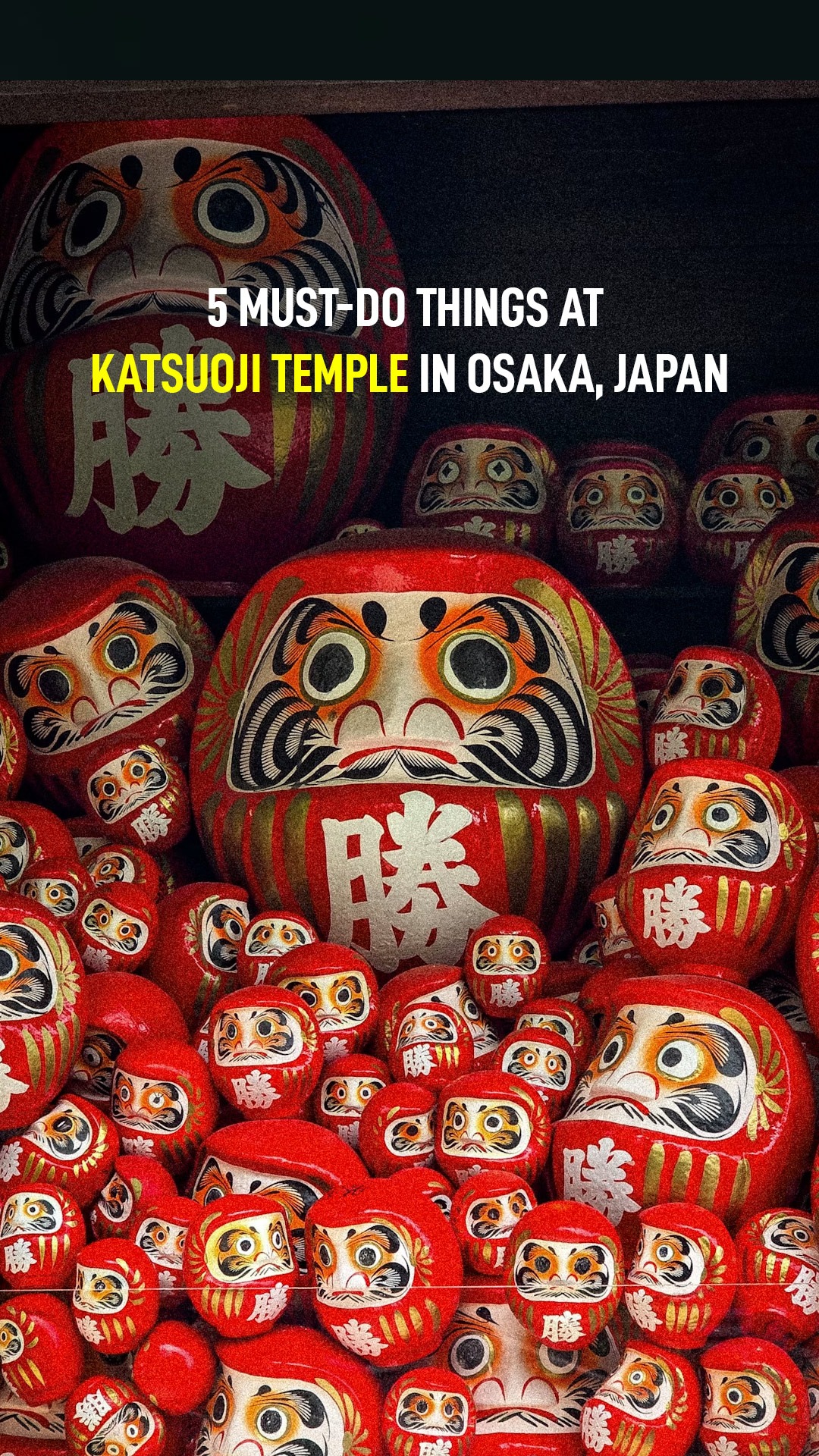 Osaka Temple Offers Daruma Doll Activities