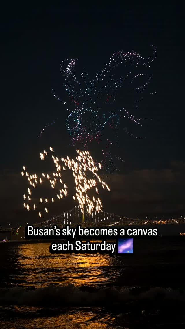 Drone Light Show Over Gwangalli Beach