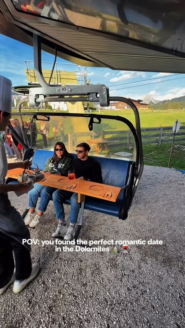 Dining In A Cable Car With Mountain Views