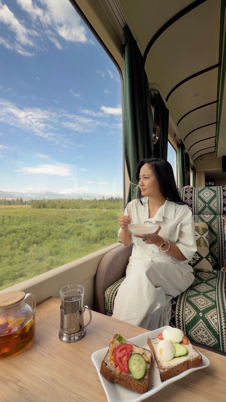 Scenic Train Journey Through Kyrgyzstan's Mountains