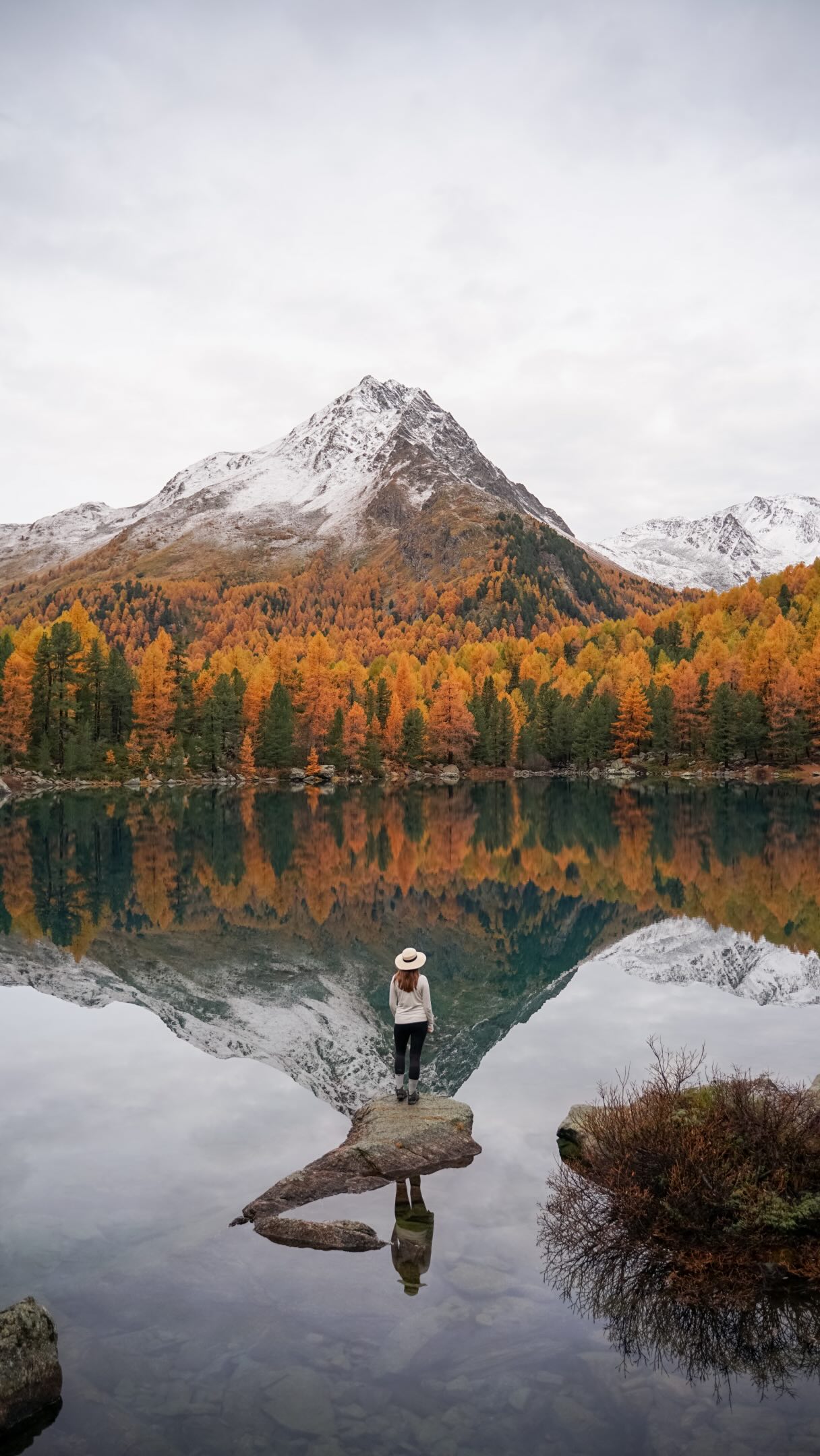 Alpine Autumn Hike To Reflective Lago Di Saoseo