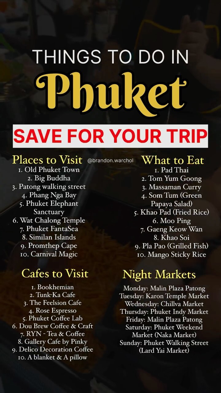Phuket Travel Guide: Attractions, Markets, and Cafes
