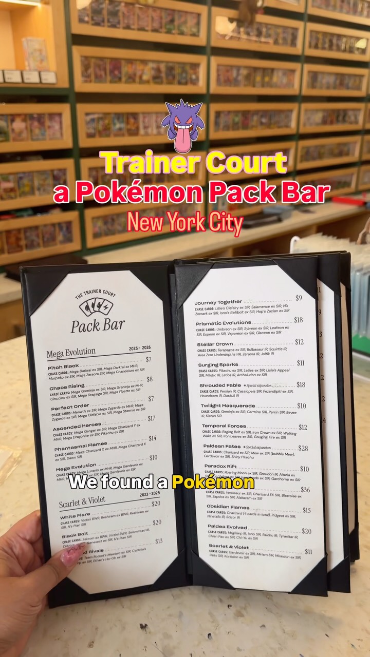 NYC Pokémon Card Bar Offers Unique Packs