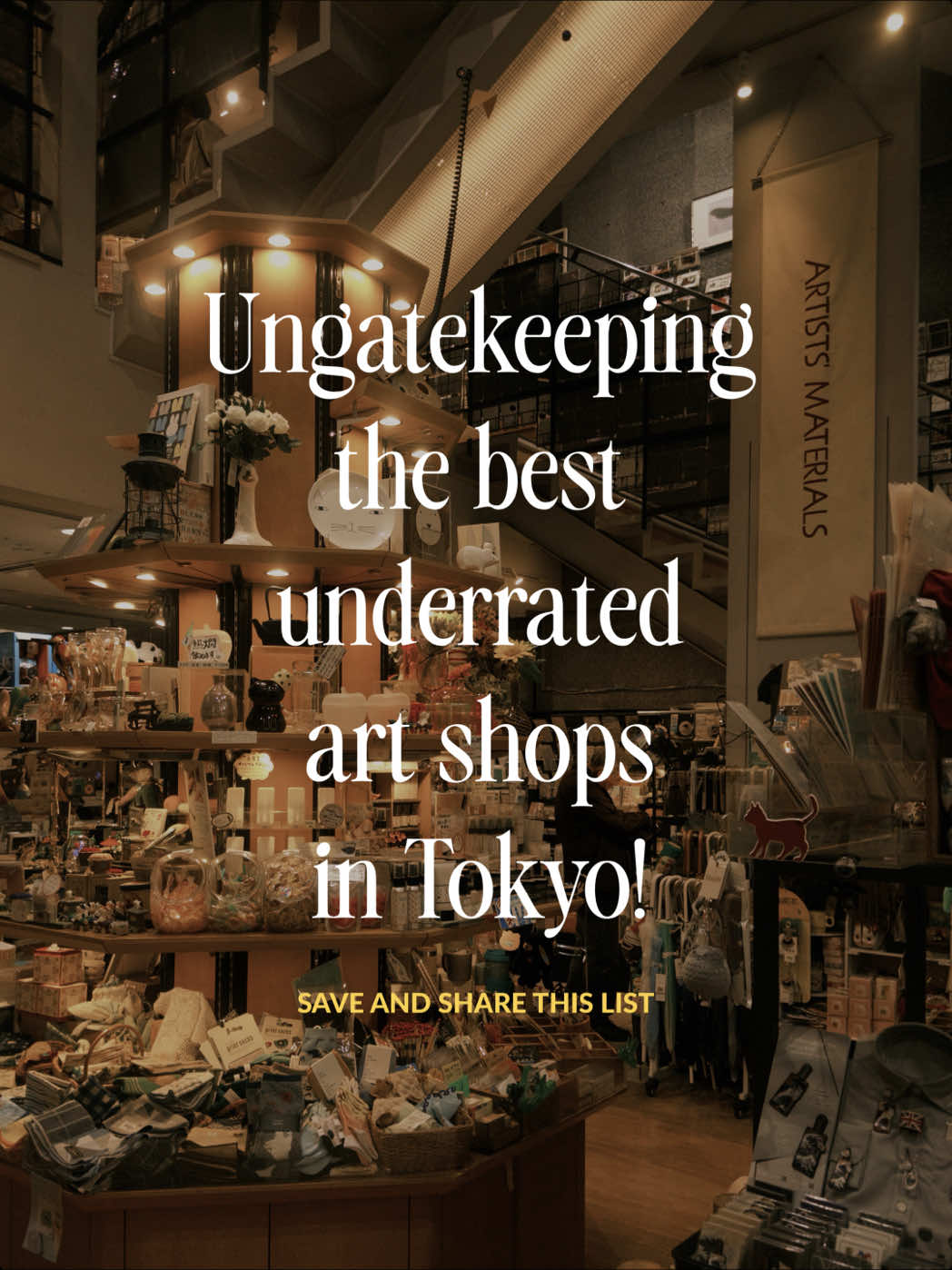 Tokyo's Underrated Art Supply Shops