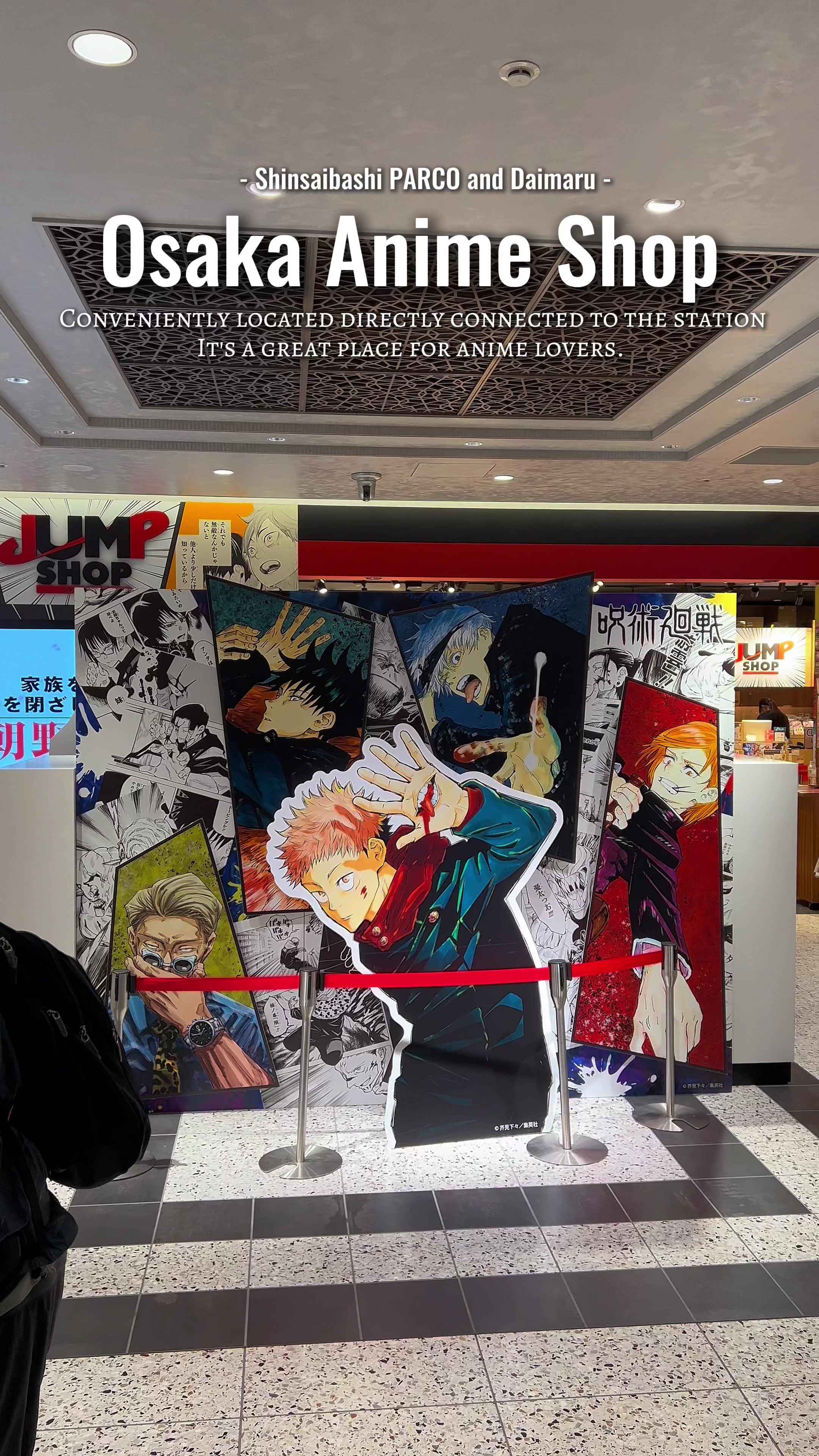 Shinsaibashi PARCO and Daimaru Anime Character Shops