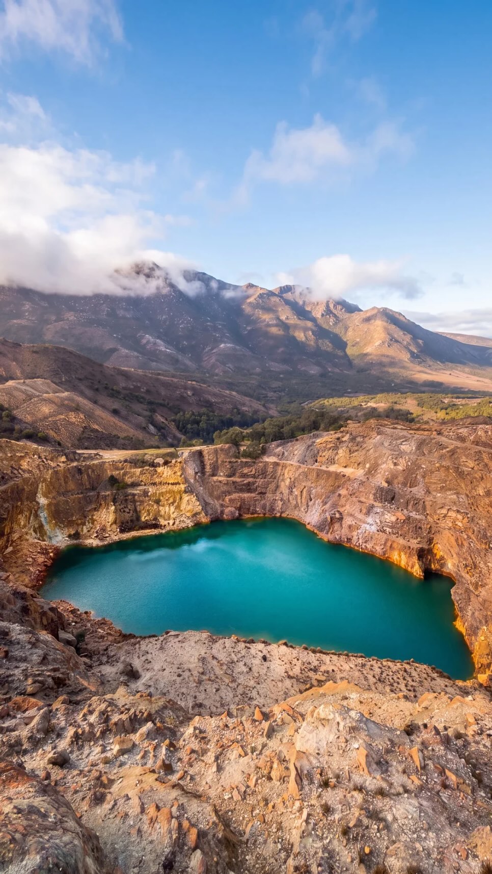 Iron Blow Lookout Showcases Colorful Open-Cut Mine