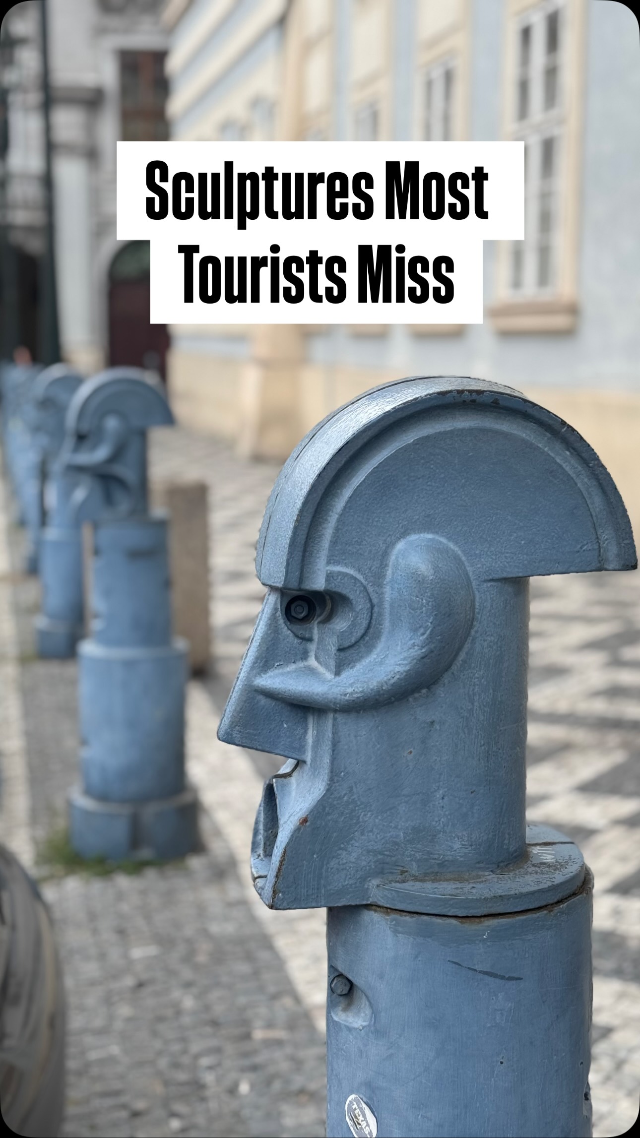 Prague's Expressive Face Bollards
