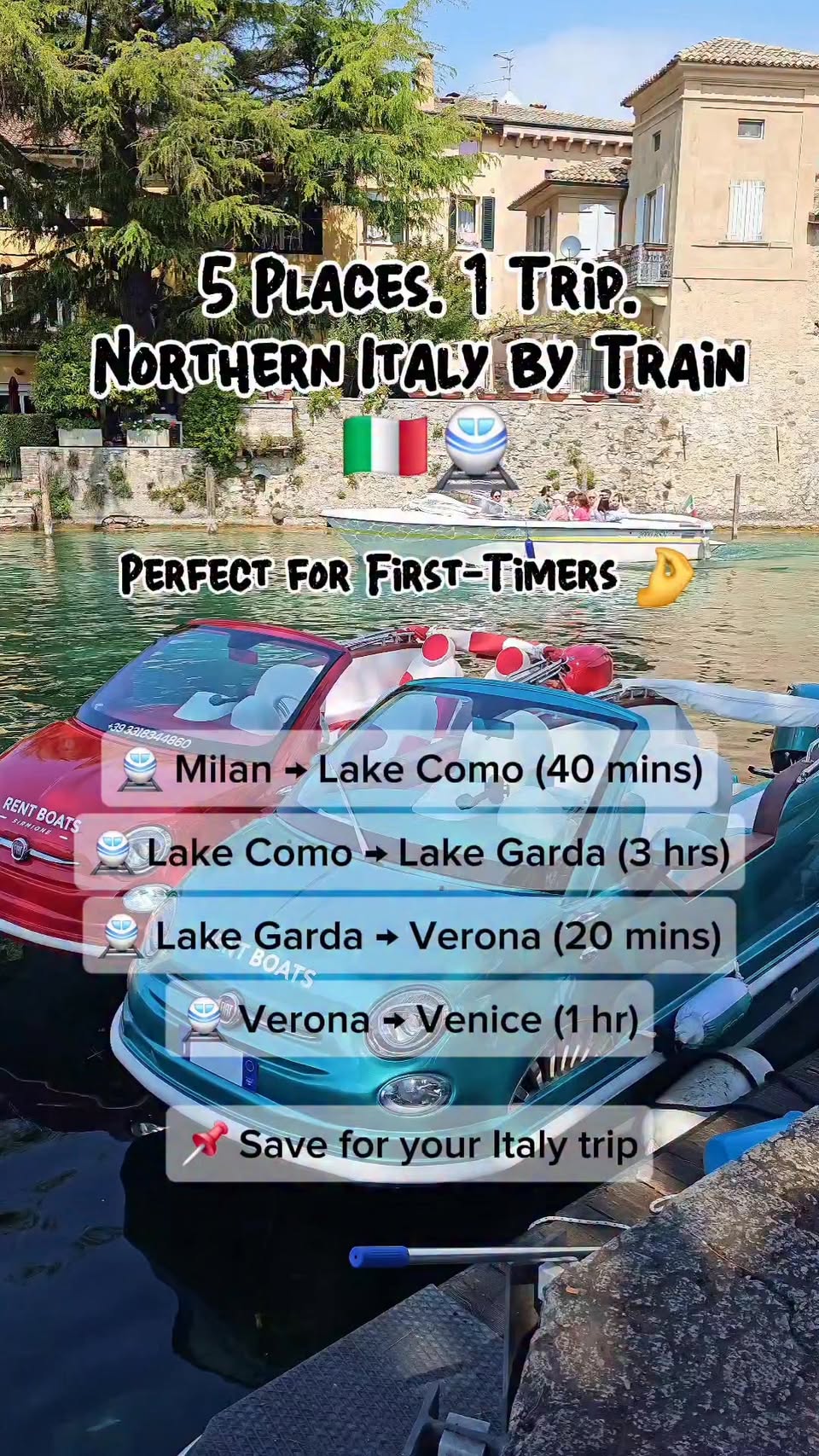 Northern Italy Train Trip: Milan, Lakes, Verona, Venice