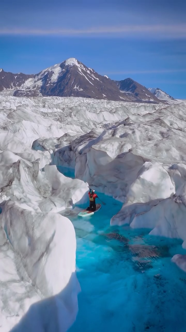 Glacial Paddleboarding in Alaska's Chugach Mountains
