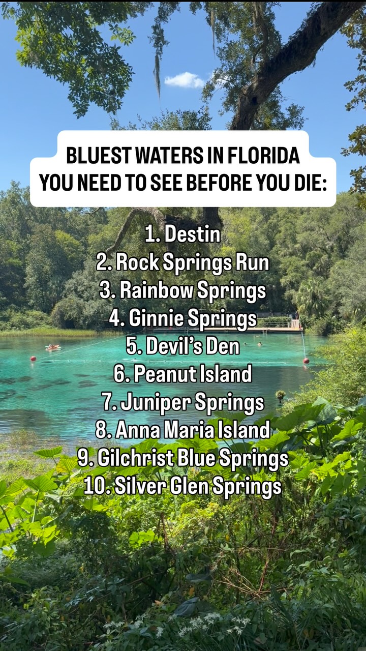 Florida's Ten Bluest Springs And Beaches